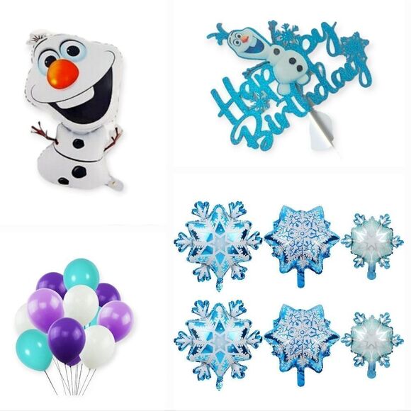 NEW! Olaf Frozen Balloon Happy Birthday Party Decorations Kit 26 PCS - Picture 1 of 13